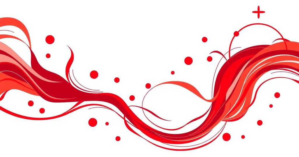 A vibrant red abstract design representing positivity, growth, and prosperity for Aries horoscope.