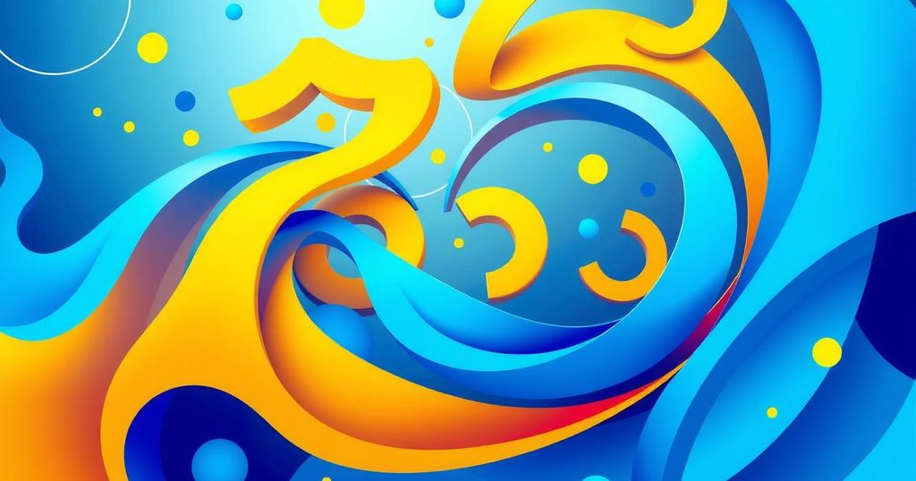 Colourful abstract representation of numbers symbolizing numerology and positive energy.